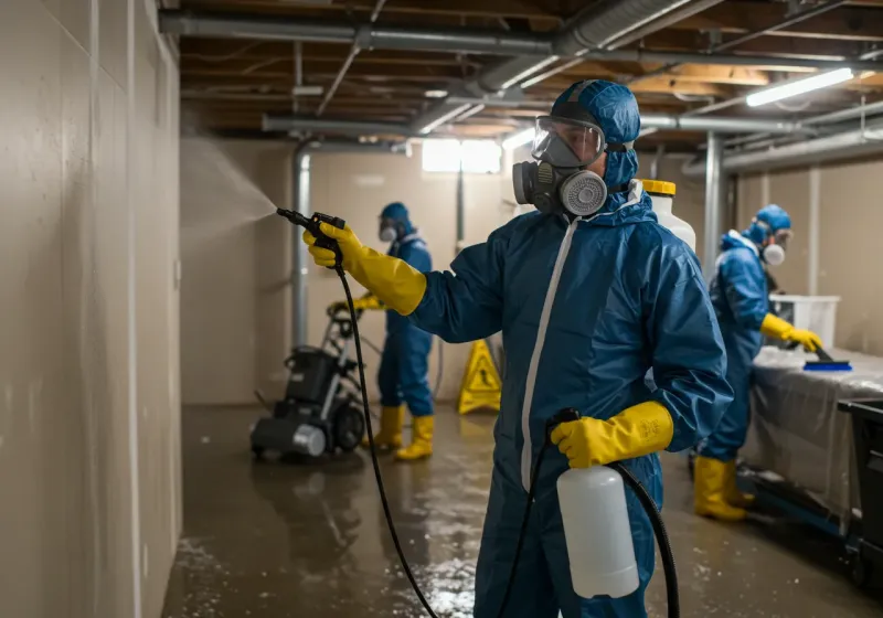 Basement Sanitization and Antimicrobial Treatment process in Fayetteville, GA