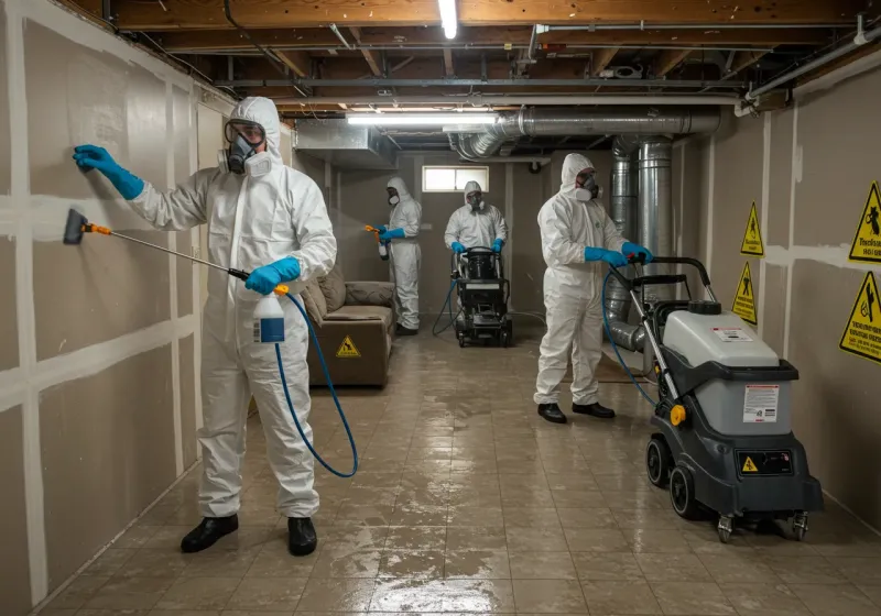 Basement Moisture Removal and Structural Drying process in Fayetteville, GA